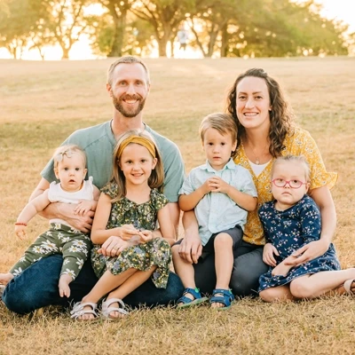 Dentist Scott Kennedy with his family